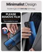 kelpuj Shock Proof Clear Protective Back Case for Motorola Moto G14 - AirEDGE Technology | 360 Degree Camera Protection | Transparent Hybrid Back Case Mobile Cover - Black - Image 8