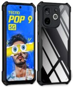 Shock Proof Flip Cover Back Case for Tecno Pop 9 5G | Magnetic Wallet Leather Case with Stand - Image 3