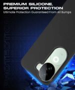 Slim Frameless Back Cover for iQOO Z9s 5G | Vivo V40e 5G | Ultra Thin Lightweight Design & Camera Protection | Soft Matte Silicone Flexible Mobile Case (Black) - Image 8