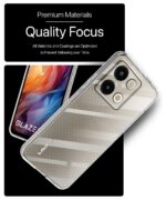 Transparent Back Cover Case for Compatible with Lava Blaze 3 5G | Raised Bumps for Full Device & Camera Protection Shockproof TPU Silicone Back Case Mobile Cover Transparent - Image 7