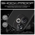 Back Cover for Xiaomi Poco F6 5G | Ultra Slim Soft Rubberised Case | Inner Velvet Fabric Lining | Matte Silicone Flexible Mobile Case | Camera Protection - Black - Image 3