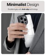 Shock Proof Clear Protective Back Case for iPhone 16 Pro Max AirEDGE Technology | 360 Degree Camera Protection | Transparent Hybrid Back Case Mobile Cover Black - Image 8