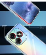 Crystal Clear Transparent Back Case Cover for Itel S23 Plus | Full Device & Camera Protection Shockproof TPU | Flexible Silicone Back Cover Case Transparent - Image 5