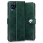 Shock Proof Flip Cover Back Case for Samsung Galaxy F12 | Magnetic Wallet Leather Case with Stand - Image 3