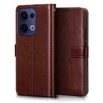 Shock Proof Flip Cover Back Case for Oppo Reno 13 5G | Magnetic Wallet Leather Case with Stand - Image 4