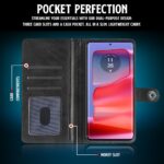 Shock Proof Flip Cover Back Case for Motorola Moto Edge 50 Pro | Magnetic Wallet Leather Case with Stand - Image 4