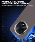 Slim Frameless Back Cover for Oppo F27 Pro Plus 5G | Ultra Thin Lightweight Design & Camera Protection | Soft Matte Silicone Flexible Mobile Case (Grey) - Image 5