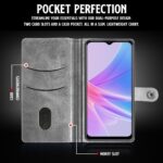 Shock Proof Flip Cover Back Case for Oppo A78 5G | Magnetic Wallet Leather Case with Stand - Image 4