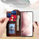 Shock Proof Flip Cover Back Case for Vivo V29 | Magnetic Wallet Leather Case with Stand - Image 4