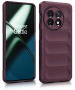 Ultimate Silicon Back Cover Case for 1+ OnePlus 11 5G | Military Grade Drop Protection Shockproof Bumper | Anti-Slip Grip | Scratch Proof Micro-Fibre Cloth Inside (Crimson Red) - Image 2