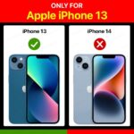 Shock Proof Flip Cover Back Case for Iphone 13 | Magnetic Wallet Leather Case with Stand - Image 2