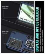 Shock Proof Back Case Mobile Cover for 1+ OnePlus 10R 5G | 10R Prime 5G | Back Cover Case (Tough Armor | Hybrid PC + TPU | Ring Holder & in-Built Kickstand | Blue) - Image 8