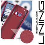 Back Cover for Nothing Phone 2a | Phone 2a Plus | Ultra Slim Soft Rubberised Case | Inner Velvet Fabric Lining | Matte Silicone Flexible Mobile Case | Camera Protection - Maroon Wine Red - Image 3