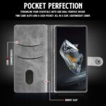 Shock Proof Flip Cover Back Case for 1+ Oneplus 12R 5G | Magnetic Wallet Leather Case with Stand - Image 6