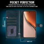 Shock Proof Flip Cover Back Case for Realme P3 5G | Magnetic Wallet Leather Case with Stand - Image 4