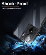 Shock Proof Clear Protective Back Case for iQOO Z7s 5G | iQOO Z7 5G - AirEDGE Technology | 360 Degree Camera Protection | Transparent Hybrid Back Case Mobile Cover - Earthy Black - Image 4