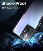 Shock Proof Clear Back Case Mobile Cover for Xiaomi Mi 11T 5G | Mi 11T Pro 5G (Hard | Hybrid PC + TPU | Full Armour Device & Camera Protection | Black) - Image 4