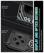 Shock Proof Back Case Mobile Cover for Redmi A4 5G | Poco C75 | Redmi 14C 5G | Poco M7 5G | (Tough Armor | Hybrid PC + TPU | Full Protection with Ring Holder & in-Built Kickstand | Black) - Image 8