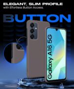 kelpuj Slim Frameless Back Cover for Samsung Galaxy A16 5G | Ultra Thin Lightweight Design & Camera Protection | Soft Matte Silicone Flexible Mobile Case (Grey) - Image 6