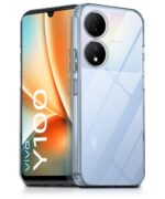 kelpuj Transparent Soft Silicone Back Case for Compatible with Vivo Y100 5G / T2 5G | Crystal Clear TPU Cover Shockproof & Flexible