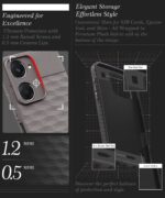Back Cover for iQOO Z9 Lite | Vivo T3 Lite 5G | Y18t | Y18 | Y18e | Y03 | Y28s | Y37 with Hexa Cube Design | Inner Velvet Fabric | Matte Silicone Flexible Case | Camera Protection - Grey - Image 8