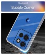 Transparent Back Cover Case Compatible with Motorola Moto Edge 50 Neo 5G Shockproof TPU Silicone Mobile Cover with Raised Bumps for Full Body & Camera Protection Clear/Transparent - Image 4