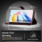Shock Proof Flip Cover Back Case for Honor X9B 5G | Magnetic Wallet Leather Case with Stand - Image 5