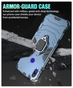 Shock Proof Back Case Mobile Cover for Xiaomi Mi Redmi Note 7 | 7 Pro | 7S | Back Cover Case (Tough Armor | Hybrid PC + TPU | Ring Holder & inBuilt Kickstand | Blue) - Image 6