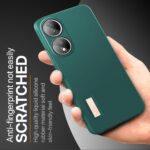 Ultra Slim Soft Rubberised Back Case Cover for Vivo Y100 | Vivo T2 5G | Inner Velvet Fabric Lining | Matte Silicone Flexible Camera Protection Back Case - Green - Image 4