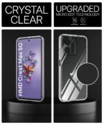 Transparent Back Cover Case Compatible with HMD Crest Max 5G Shockproof TPU Silicone Mobile Cover with Raised Bumps for Full Body & Camera Protection Clear/Transparent - Image 4