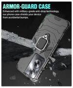 kelpuj Shock Proof Back Case Mobile Cover for Oppo A79 5G | Back Cover Case (Tough Armor | Hybrid PC + TPU | Ring Holder & in-Built Kickstand | Black) - Image 6