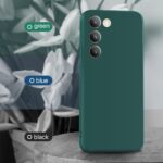 Back Cover for Vivo Y200e 5G | Vivo T3 5G | Ultra Slim Soft Rubberised Case | Inner Velvet Fabric Lining | Matte Silicone Flexible Mobile Case | Camera Protection - Green - Image 6