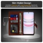 Shock Proof Flip Cover Back Case for Realme C75 5G | Magnetic Wallet Leather Case with Stand - Image 4