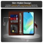 Shock Proof Flip Cover Back Case for Samsung Galaxy A16 5G | Magnetic Wallet Leather Case with Stand - Image 6