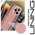 Back Cover for Apple iPhone 14 Pro Max | Ultra Slim Soft Rubberised Case | Inner Velvet Fabric Lining | Matte Silicone Flexible Mobile Case | Camera Protection - Baby Pink - Image 4
