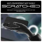 kelpuj Back Cover for Motorola Moto G35 5G | Ultra Slim Soft Rubberised Case | Inner Velvet Fabric Lining | Matte Silicone Flexible Mobile Case | Camera Protection - Black - Image 8