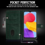 Shock Proof Flip Cover Back Case for Samsung Galaxy M13 4G | Magnetic Wallet Leather Case with Stand - Image 6