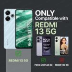 Slim Frameless Back Cover for Mi Redmi 13 5G | Poco M6 Plus 5G | Ultra Thin Lightweight Design & Camera Protection | Soft Matte Silicone Flexible Mobile Case (Blue) - Image 2