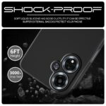 Back Cover for Oppo A59 5G | Ultra Slim Soft Rubberised Case | Inner Velvet Fabric Lining | Matte Silicone Flexible Mobile Case | Camera Protection - Black - Image 3