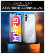 Ultra-Hybrid Crystal Clear Back Case Cover for Samsung Galaxy M13 | F13 4G | Hard Back | Slim Fit Shockproof Design | Camera Protection Bump | Back Cover Case (PC,TPU | Transparent) - Image 3