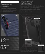 Back Cover for Samsung Galaxy M16 5G | Galaxy F16 5G with Hexa Cube Design | Ultra Slim Rubberised Case | Inner Velvet Fabric | Silicone Flexible Mobile Case | Camera Protection - Blue - Image 6