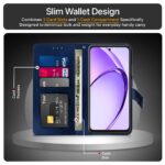 Shock Proof Flip Cover Back Case for Oppo A3X 5G | Magnetic Wallet Leather Case with Stand - Image 4