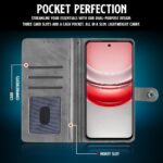 Shock Proof Flip Cover Back Case for Realme 14X 5G | Magnetic Wallet Leather Case with Stand - Image 4