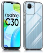 Ultra-Hybrid Crystal Clear Back Case Cover for Realme C30 | Realme Narzo 50I Prime | Hard Back | Slim Fit Shockproof Design | Camera Protection Bump | Back Cover Case (Pc,TPU|Transparent) - Image 2