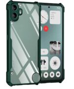 kelpuj Shock Proof Clear Protective Back Case for Nothing CMF Phone 1 - AirEDGE Technology | 360 Degree Camera Protection | Transparent Hybrid Back Case Mobile Cover - Green - Image 2
