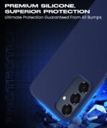 Slim Frameless Back Cover for Samsung Galaxy A16 5G | Ultra Thin Lightweight Design & Camera Protection | Soft Matte Silicone Flexible Mobile Case (Blue) - Image 5