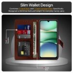 Shock Proof Flip Cover Back Case for Redmi A5 | Magnetic Wallet Leather Case with Stand - Image 4