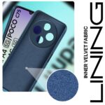 Back Cover for Redmi A4 5G | Poco C75 5G | 14C 5G | Poco M7 | Ultra Slim Soft Rubberised Case | Inner Velvet Fabric Lining | Matte Silicone Flexible Mobile Case | Camera Protection - Blue - Image 3