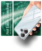 Crystal Clear Transparent Back Cover Case Compatible with Mi Redmi 13 5G & Poco M6 Plus 5G Shockproof Flexible TPU Silicone Case with Full Body & Camera Protection Transparent - Image 6