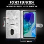 Shock Proof Flip Cover Back Case for Samsung Galaxy M55 5G | Magnetic Wallet Leather Case with Stand - Image 6